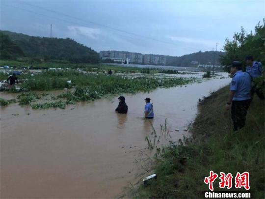 洪灾现场。郧阳警方供图