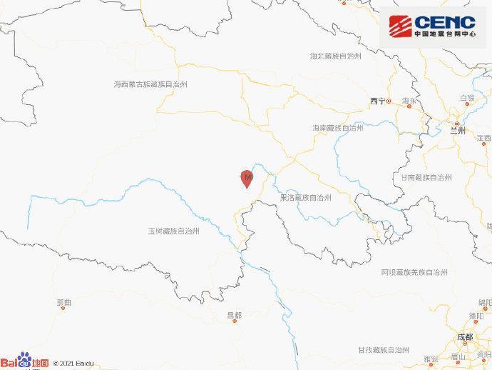 青海果洛州玛多县发生5.8级地震