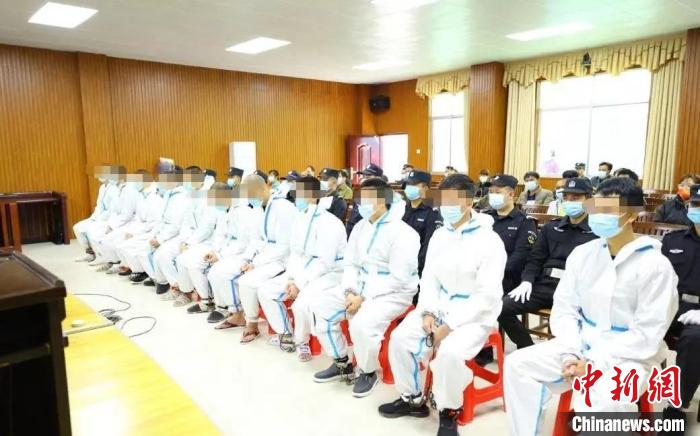 图为庭审现场。 东兰法院 摄