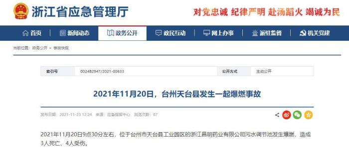 �㽭̨��ҩ��ȼ��3��4��ȥ������������������