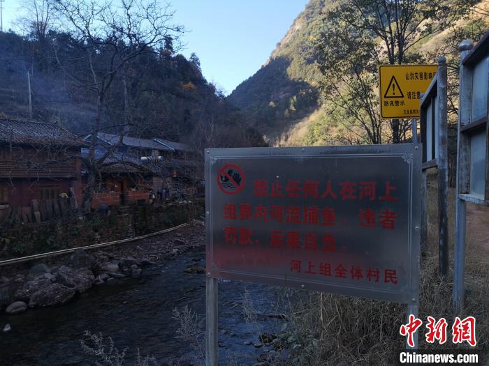 图为村内设立的告示牌 杜潇潇 摄